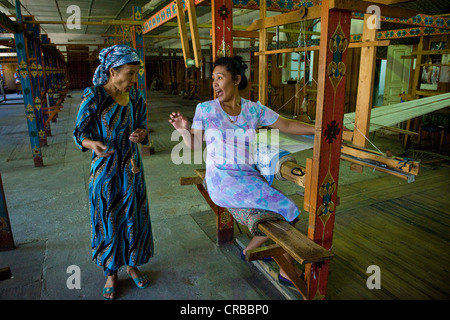 Usbekistan, Margilan, Seidenfabrik Stockfoto