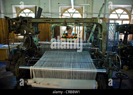 Usbekistan, Margilan, Seidenfabrik Stockfoto