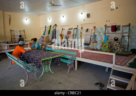 Usbekistan, Margilan, Seidenfabrik Stockfoto