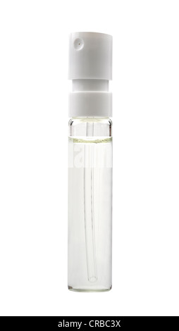 Probe Glasflasche, isoliert auf weiss Stockfoto