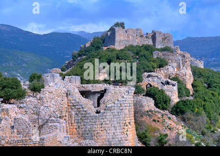 Ruinen der Nimrod Festung auf den nördlichen Galiläa, Israel Stockfoto