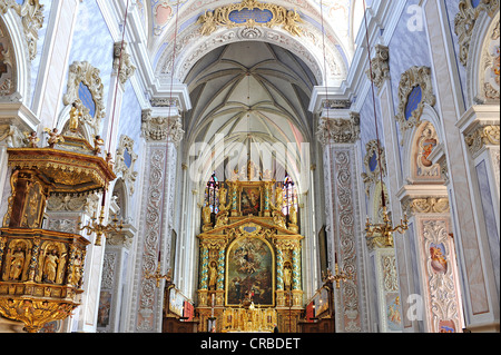 Hochaltar der Mariä Himmelfahrt von Johann Andreas Wolff, Hochaltar, Kloster Kirche von Goettweig Abbey, Goettweiger Berg Stockfoto