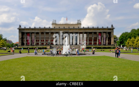 Altes Museum und einem Brunnen in den Lustgarten Park Miniatur fälschen, Smallgantics, Tilt-Shift-Effekt, Museumsinsel Stockfoto