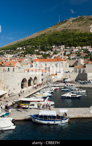 Hafen, Dominikanerkloster, Dubrovnik, Dalmatien, Kroatien, Europa Stockfoto