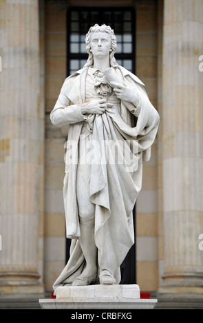 Statue von Friedrich Schiller vor Konzerthaus, Konzerthaus, Aufbau von Schinkel, Gendarmenmarkt Square, Mitte Viertel Stockfoto