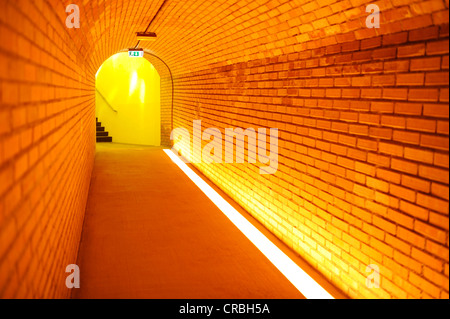 Licht am Ende eines Tunnels, Loisium Welt von Wein, Langenlois, Kamptal, Wachau, Niederösterreich, Österreich, Europa Stockfoto