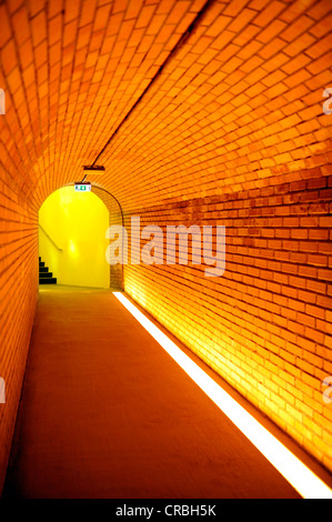 Licht am Ende eines Tunnels, Loisium Welt von Wein, Langenlois, Kamptal, Wachau, Niederösterreich, Österreich, Europa Stockfoto