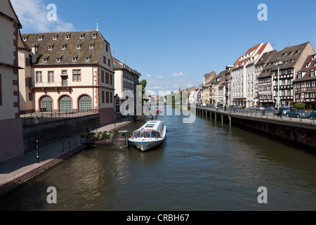 Blick vom Quai Finkwiller über dem Fluss Ill, Straßburg, Elsass, Frankreich, Europa Stockfoto