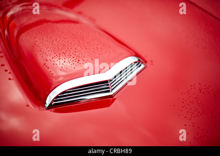 Motorhaube mit Lufteinlass, Oldtimer, USA Stockfoto