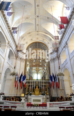 Innenansicht der Chor, der Altar, der Saint-Louis des Invalides Kirche, L'Hôtel national des Invalides Gebäudekomplex, ein Stockfoto