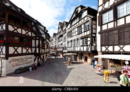 Restaurant, Maison de Tanneurs, Petite France, Straßburg, Elsass, Frankreich, Europa Stockfoto