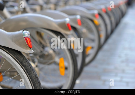 VELIB Fahrrad Verleih Station, Paris, Frankreich, Europa Stockfoto