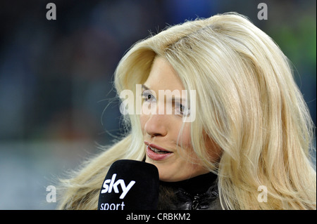 Moderatorin Jessica Kastrop, SKY Sport TV Stockfoto