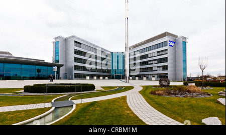 Hauptsitz, Verwaltung des Software-Unternehmens SAP AG in Walldorf, Baden-Württemberg, Deutschland, Europa Stockfoto