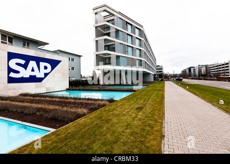 Hauptsitz, Verwaltung des Software-Unternehmens SAP AG in Walldorf, Baden-Württemberg, Deutschland, Europa Stockfoto