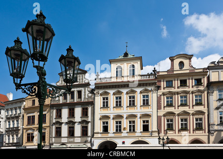 Prächtige Gebäude auf dem Altstädter Ring, Prag, Tschechische Republik, Europa Stockfoto