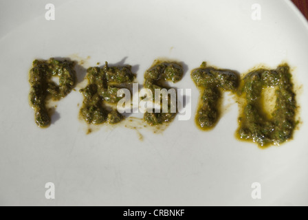 Pesto Alla Genovese typisch italienischen Gewürz Stockfoto