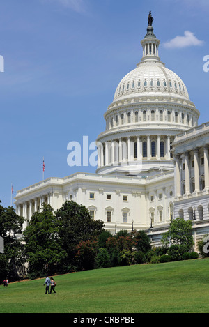 Dome, Rotunde, Statue of Freedom, Kapitol, Capitol Hill, Washington D.C., District Of Columbia Stockfoto