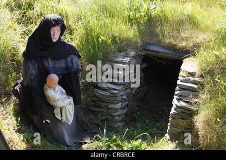 Doagh Hungersnot Dorfmuseum, Ballyliffin, Inishowen Halbinsel, County Donegal, Irland, britische Inseln, Europa Stockfoto