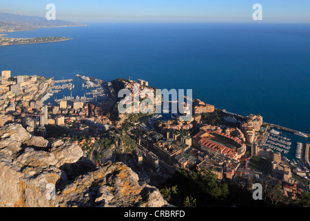 Fürstentum von Monaco, Tête du Chien, Cap Martin, links, Côte d ' Azur, Mittelmeer, Europa Stockfoto