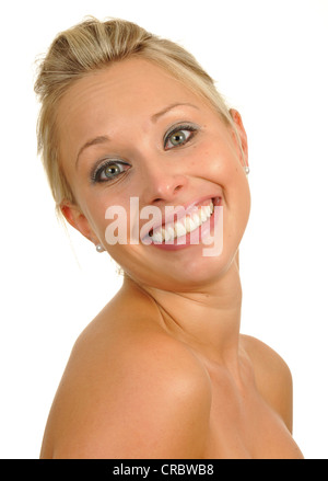 Lächelnde junge Frau, Porträt Stockfoto