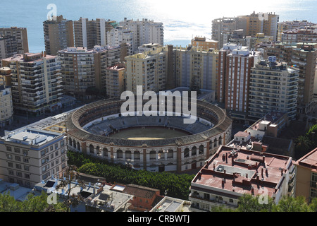 Stierkampfarena in Malaga, Spanien, Europa Stockfoto