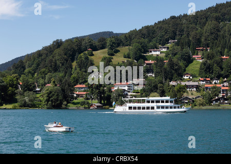 Leeberg, Tegernsee See Blick von Rottach-Egern, Upper Bavaria, Bavaria, Germany, Europe, PublicGround Stockfoto