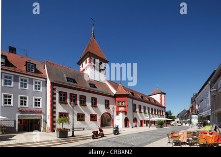 Altes Rathaus, altes Rathaus, Marktredwitz, Fichtelgebirge Bergkette, Oberfranken, Franken, Bayern, PublicGround Stockfoto