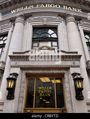Wells Fargo Bank, Market Street, San Francisco, Kalifornien, Vereinigte Staaten von Amerika, USA, PublicGround Stockfoto