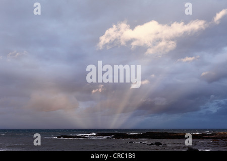 Bewölkter Himmel Wolken Sonne Strahlen, Donaghadee, County Down, Nordirland, Irland, Vereinigtes Königreich, Europa, PublicGround Stockfoto