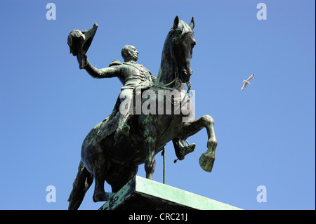 Reiterstandbild von König William II, Koning Willem II, Den Haag, den Haag, Holland, Deutschland, Benelux, Europa Stockfoto