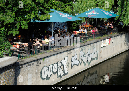 Bar Café Terrasse am Maybachufer, Berlin-Kreuzberg, Deutschland, Europa Stockfoto