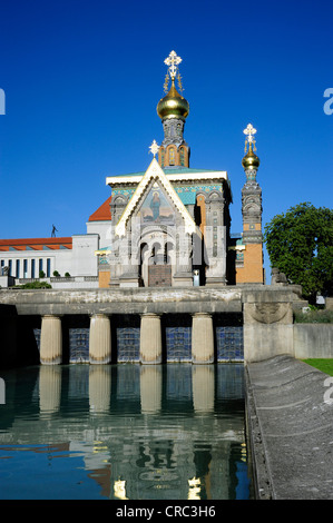 Russische Kapelle, Mathildenhöhe, Darmstadt, Hessen, Deutschland Stockfoto