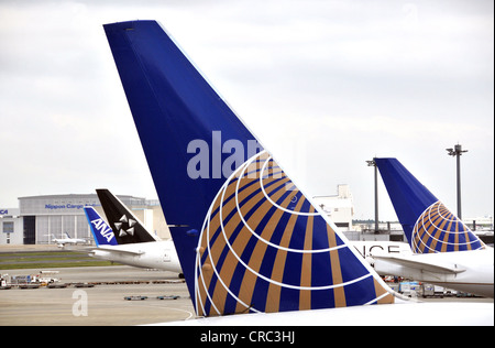 Star Alliance Flugzeuge Narita internationalen Flughafen Tokio Japan Stockfoto