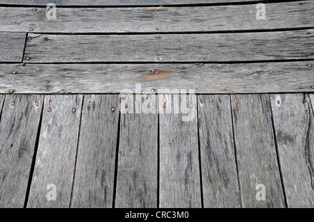RUSTIKALE VERWITTERTEM HOLZ Stockfoto