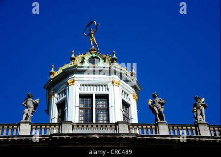 Barock-Stil Gebäude, Zunfthaus am Grand Place oder Grote Markt Platz, Stadtzentrum, Brüssel, Belgien, Benelux, Europa Stockfoto
