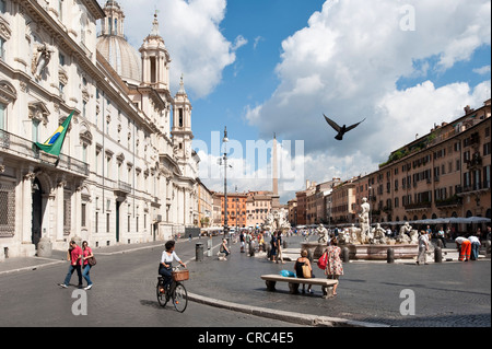 Piazza Navona, Blick nach Norden, Rom, Italien, Europa Stockfoto