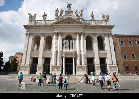 Fassade der Basilika San Giovanni in Laterano, Rom, Italien, Europa Stockfoto