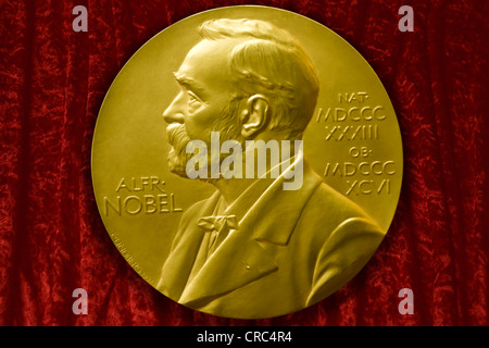 Johannes V. Jensen Nobelpreis Sieger Medaille von 1944 Stockfoto