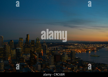 Luftaufnahme der Skyline von Seattle Stockfoto