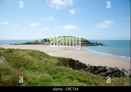 Burgh Island gesehen von Bigbury am Meer South Devon England UK Stockfoto