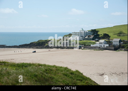 Burgh Island gesehen von Bigbury am Meer South Devon England UK Stockfoto