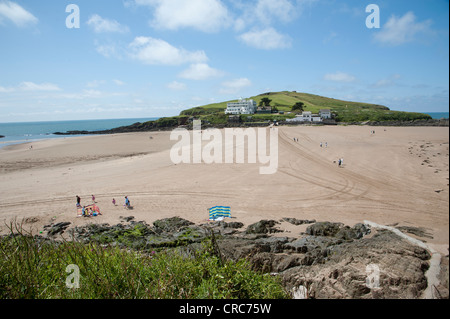 Burgh Island gesehen von Bigbury am Meer South Devon England UK Stockfoto