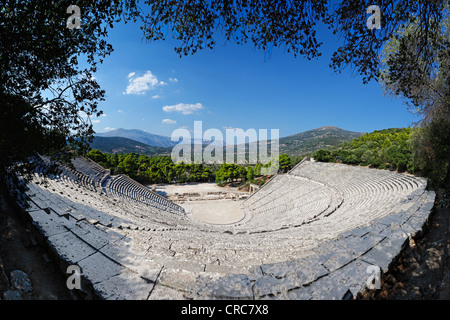 Asklepieion antike Theater Epidaurus (340 v. Chr.), Griechenland Stockfoto