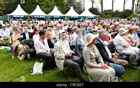 Menschen, die traditionelle Musik in der Chelsea Flower Show London UK Stockfoto