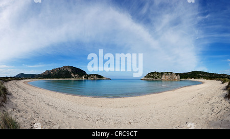 Die erstaunliche Voidokilia Strand in Messinia, Griechenland Stockfoto