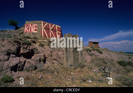 KKE die kommunistische Partei Griechenlands Graffiti Lesbos Griechenland Stockfoto