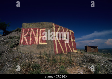 KKE die kommunistische Partei Griechenlands Graffiti Lesbos Griechenland Stockfoto