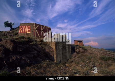 KKE die kommunistische Partei Griechenlands Graffiti Lesbos Griechenland Stockfoto