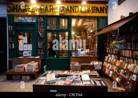 Shakespeare and Company, Buchhandlung, Librairie, Paris, Île-de-France, Frankreich Stockfoto